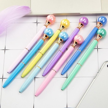 2023 Custom Logo Pearl Top Ball Pen - Metal Ballpoint Pen for Gift