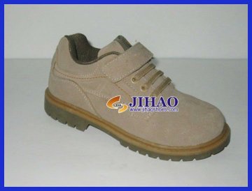 Children High Quality Leather School Shoes -Non-lace Boy Leather School Shoes - Boy Khaki Cheap Price Leather School Shoes