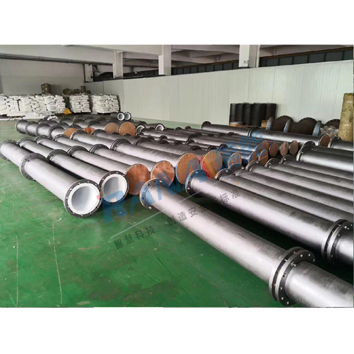 Труба са сталёвай футроўкай PTFE для паветраводаў хімічных рэчываў