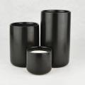 Velas de cerâmicas de cera de soja perfumada de luxo preto