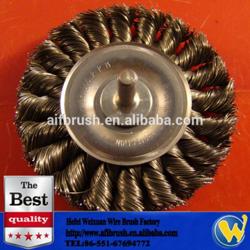 Stainless Steel Knotted Wire Wheel Universal Arbor remove rust spatter