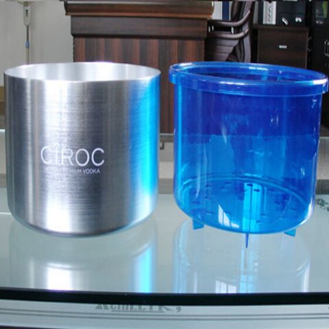 Double layer stainless steel ice bucket