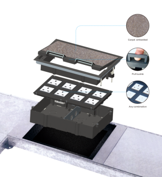 Chinese Manufactured Hidden Floor Power Sockets (ITD-622AS, ITD-624AS, ITD-626AS) for Office Use