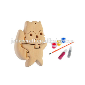3D wooden craft puzzle fox