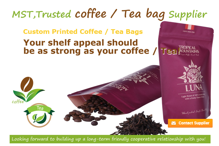 perfect service stand up brown paper coffee bean packaging bag supplier