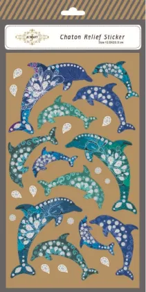 The Blue Fish Chaton Relief Sticker
