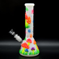 26 cm Un grazioso tubo d&#39;acqua di vetro a forma di funghi con un effetto luminoso