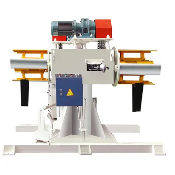 Metal sheet coil rewinding uncoiler decoiler unfolder machine