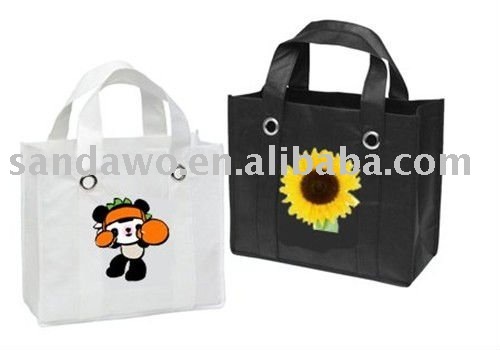 Metal hole handle non woven shopping bag