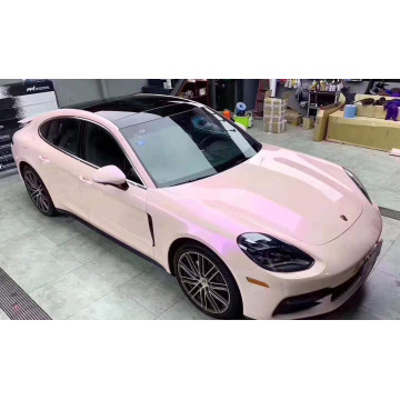 Super Gloss Candy Pink Color Chopting Vinyl Wrap