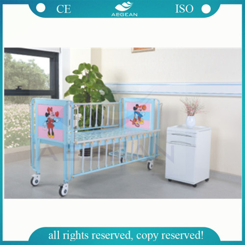 AG-CB003 CE&ISO approved lovely blue metal cartoon bed children