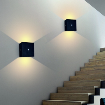 Modern Creative Retro Outdoor Wall Lamp with Human Body Sensor