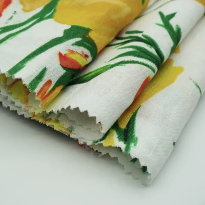 Summer Clothing Digital Printed Linen Cloth