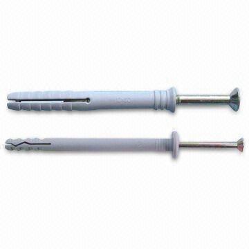 Nylon Hammer Plug Anchor with Nail Screw and 25 to 160mm Length