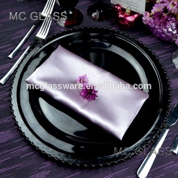 Wedding Events Catering Black beaded Charger Plate wholesale