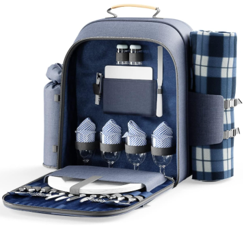 Family Outdoor Camping Lunch Backpack Cooler Beach Picnic 4 Set Cooker" 

However, for better SEO and clarity, you might consider:

"Family Outdoor Camping Lunch Backpack with Cooler Compartment - 4 Set Cooker for Beach Picnic