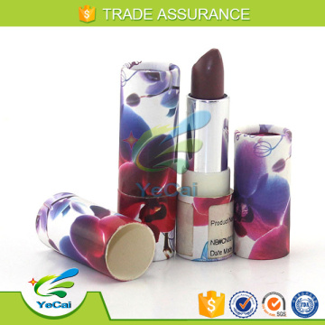 Custom UV coating round cardboard lipstick container, paper lipstick tube with free sample