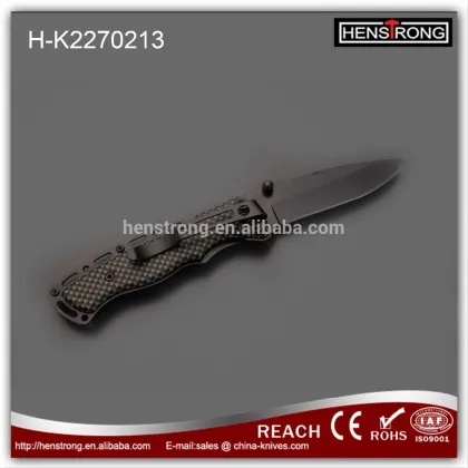 Camo Coated Aluminum Handle black coat blade small pocket knife