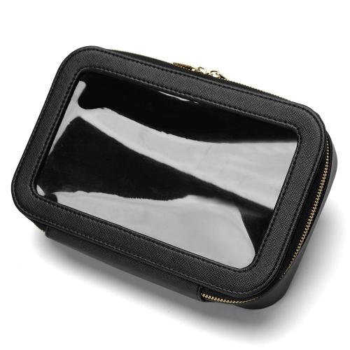 Translucent pvc suede inside Vacation Bathroom Carry case