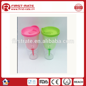 Double wall platic tumblers with goblet inside