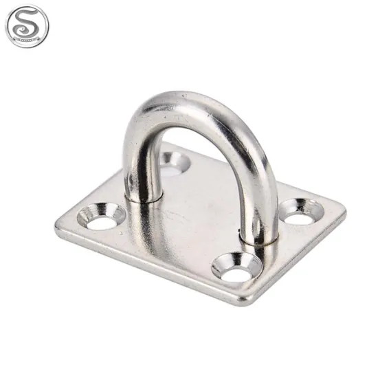 Stainless Steel 6mm Square Boat Deck Fittings Hardware Eye Pad Plate
