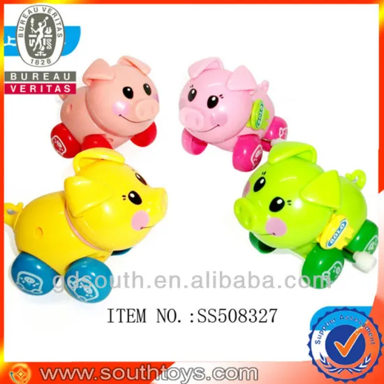 children wind up pig toys