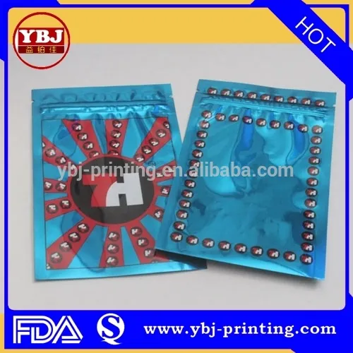 2016 Wholesale Various Stand Up Pouch Zipper Seal laser Plastic zipper Bag