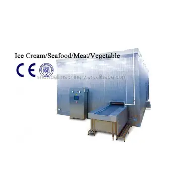CE Approved Vegetable Seafood Quick Freezing Tunnel and Blast Freezer / Ice Cream Instant Freezing