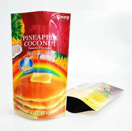 doypack snack food packaging pouch with ziplock