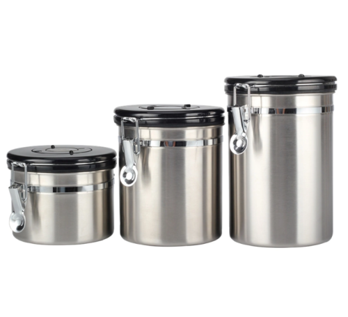 Set Canister Coffee Coffee Stainless Steel Steel