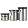 Stainless Steel Airtight Coffee Canister set