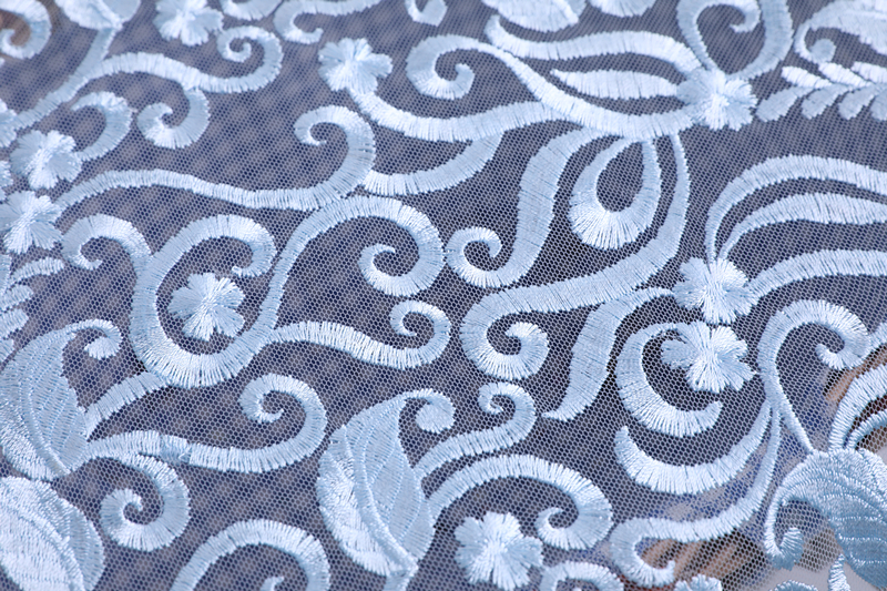 Leaf Embroidery Fabric 