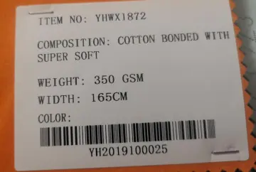 Cotton Bonded With Super Soft Fabrics