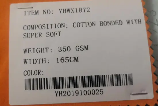 Cotton Bonded With Super Soft Fabrics