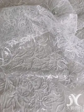 White Mesh Embroidery Tulle