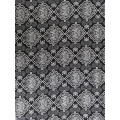 Tissu d&#39;impression Rayon Challis 32S noir et blanc