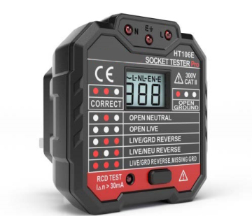 EU Socket Tester Pro 110V 230V HT106E RCD Electric Socket
