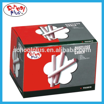 Non-toxic 100pcs white School chalk in color box