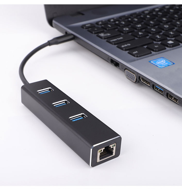 4 في 1 USB Hub C مع LAN