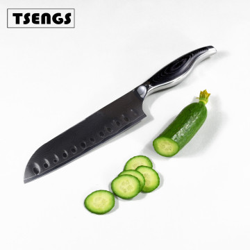 Kualiti terbaik Jepun VG10 Kekal Steel Stainless Santoku 7 ''