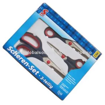 3 Pieces Different Sizes Utility Scissors, Plastic Handles, Easy to Use