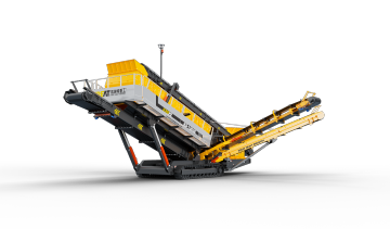 Crawler type mobile inclined screening station
