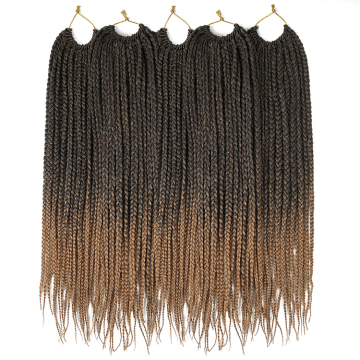 Colorful Box Braid Crotchet Braid Synthetic Braiding Hair Extension 22Roots For African Hair