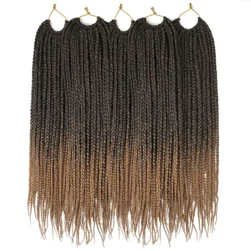 Colorful Box Braid Crotchet Braid Synthetic Braiding Hair Extension 22Roots For African Hair