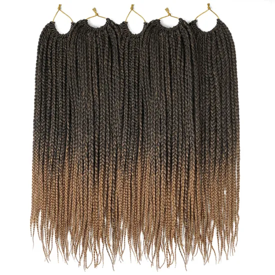 Colorful Box Braid Crotchet Braid Synthetic Braiding Hair Extension 22Roots For African Hair