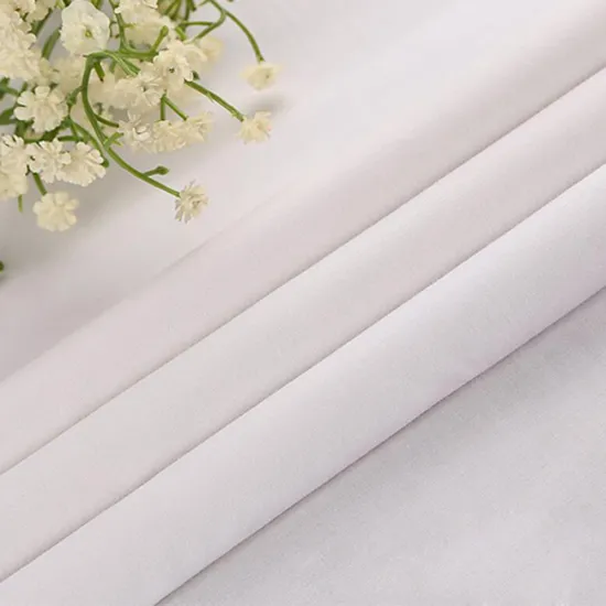 TC 80/20 110*76 white bleached fabric for pocketing and intelining