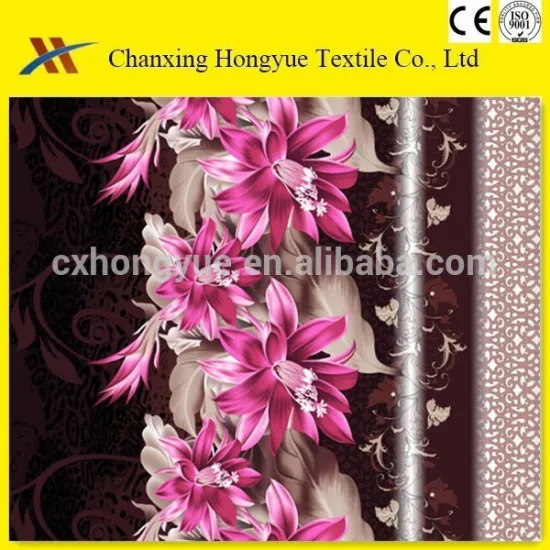 mirco fiber polyester disperse printed fabric for home textile 3D designs/polyester brushed fabric