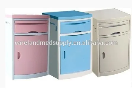 Most popular Light weight ABS plastic bedside cabinet table for hospital bedside lockers