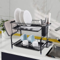 Latest Products Simple Antirust Attractive Newest Large Capacity Kitchen Dish Rack With Plastic Bottom Tray