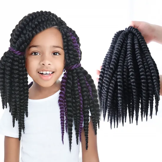 Kids Rock Senegal Bantu Twist 10" 12" Braids and locs for Kids and Up Adult Crochet Looped Synthetic Braiding kid braid Hair